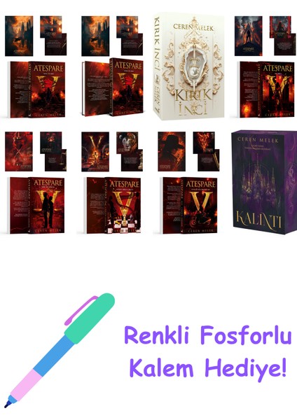Ceren Melek 8 Kitap Seti + Fosforlu Kalem Hediye