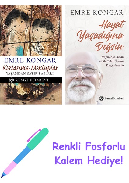 Emre Kongar 2 Kitap Seti + Fosforlu Kalem Hediye