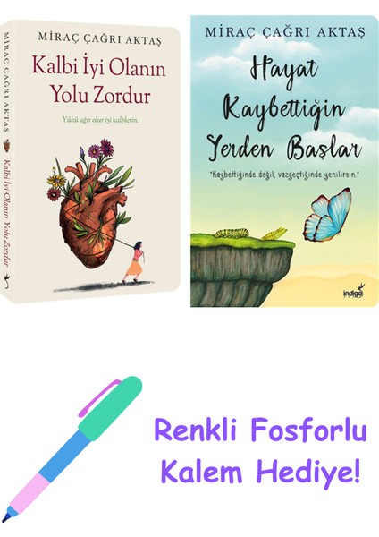 Miraç Çağrı Aktaş 2 Kitap Seti + Fosforlu Kalem Hediye