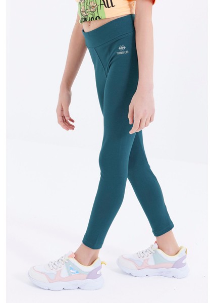 Zümrüt Yüksek Bel Dar Paça Kız Çocuk Tayt - 75047