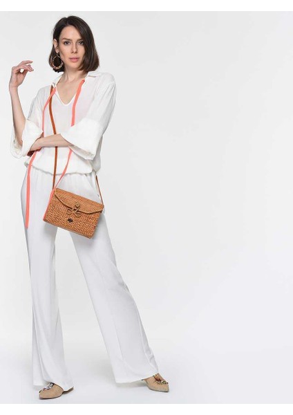 Bol Paça Kadın Pantolon Kemik Y1912002_019 indirimleri