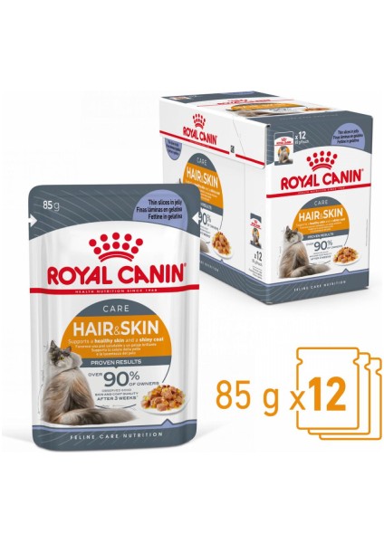 Hair&Skin Tüy ve Deri Sağlığı için Jöle İçerisinde Yaş Kedi Mamas