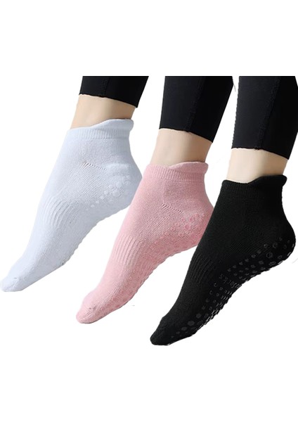 Kısa Yoga ve Pilates Çorabı 3'lü Set