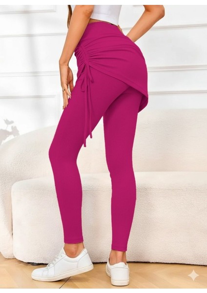 Kadın Yüksek Bel Yandan Büzgülü Alttan Uzun Kaşkorse Tayt Etek fiyatları