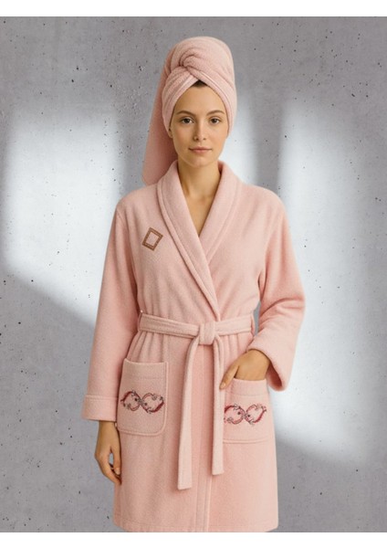 Bayan 3 Parça Tek Kişilik Bornoz Seti