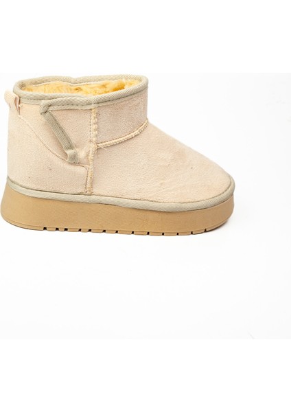 026 Bej Süet Kürklü Kız Çocuk Bot fiyatları