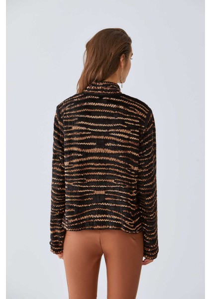 Payetli Desenli Abiye Kadın Ceket Standart Renk K2064102_089 fırsatları