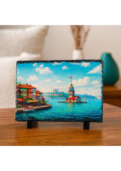 Kişiye Özel Baskılı Taş Çerçevesi 15 x 20 cm , Fotoğraf Baskılı, Masa Üstü Çerçeve / Hediyelik