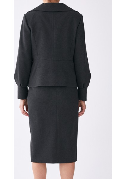 Fermuar Detaylı Ceket Füme K1916023_040 fiyatları