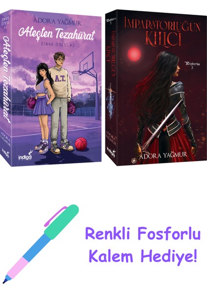 Adora Yağmur 2 Kitap Seti + Fosforlu Kalem Hediye