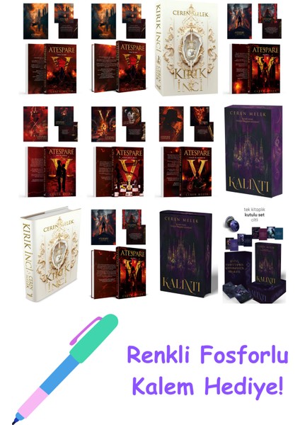 Ceren Melek 12 Kitap Seti + Fosforlu Kalem Hediye