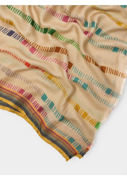 Çok Renkli Çizgi Desenli Eşarp fiyatları