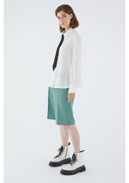 Ekoseli Yeşil Bermuda-K2112047-012