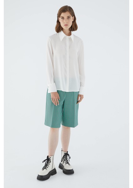 Ekoseli Yeşil Bermuda-K2112047-012 fiyatları