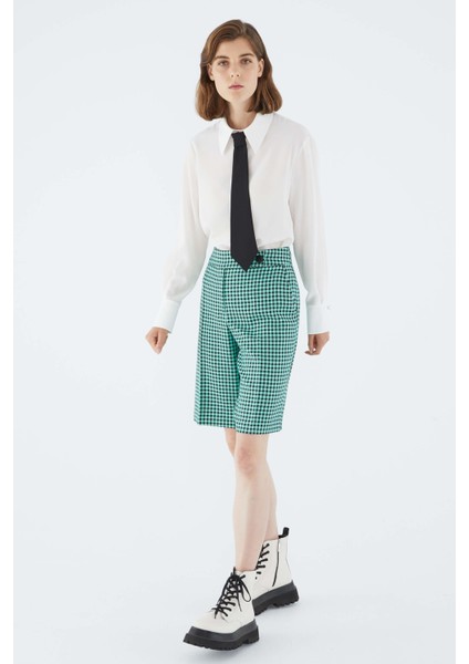 Ekoseli Yeşil Bermuda-K2112047-012 modelleri