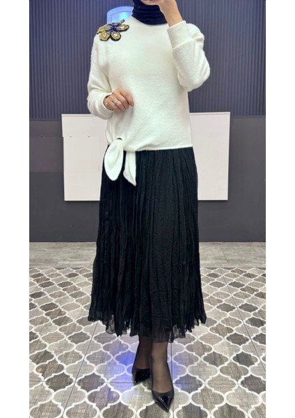 4870 Violette Fleur Angora Bluz