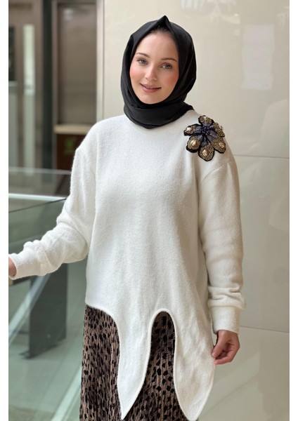 4870 Violette Fleur Angora Bluz modelleri