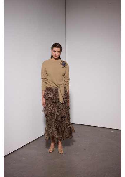 4870 Violette Fleur Angora Bluz