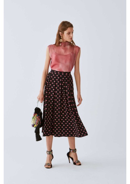 Bağcıklı İpek Bluz Kırmızı K2013075_006 fırsatları