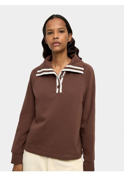 Polo Yakalı ve Çizgili Sweatshirt fiyatları