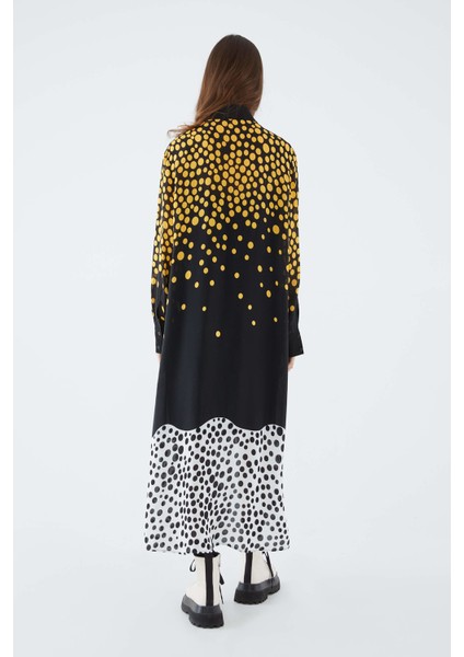 Puantiye Detaylı Uzun Elbise Standart Renk K2111036_089 modelleri