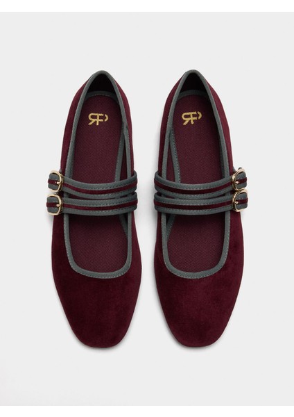 Çift Tokalı Kumaş Babet