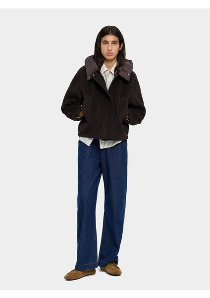 Yan Cepli Kapüşonlu Ceket