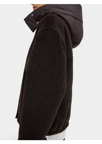 Yan Cepli Kapüşonlu Ceket modelleri