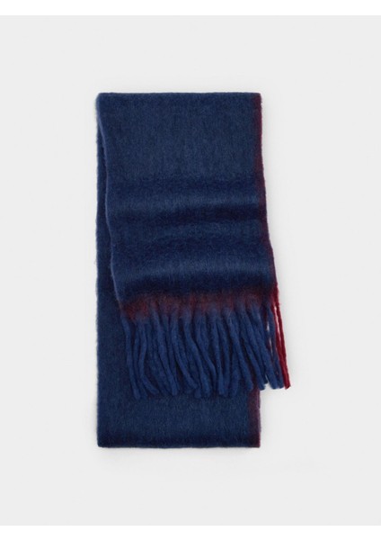 Saçaklı Yün Karışımlı Eşarp