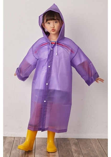 Erkek ve Kız Çocuk Yağmurluk Panço Su Geçirmez