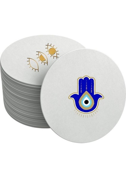 Nazar Baskılı 6’lı T Kulp Kupa Bardak Seti (Bardak Altı Hediyeli) fiyatları