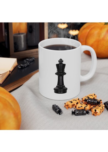 Satranç Şah Baskılı Kupa Bardak