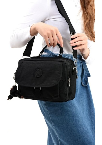 Lüks Figürlü Gösterişli Bol Bölmeli Çapraz Çanta