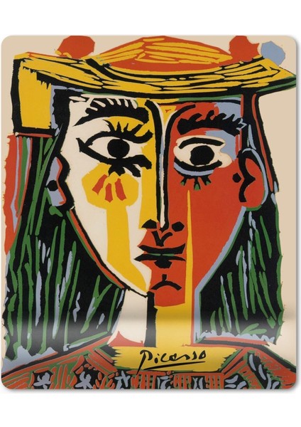 Picasso Şapkalı Kız Bilek Destekli Mouse Pad