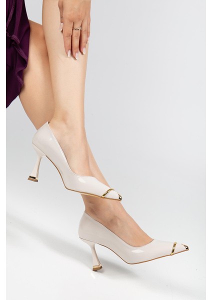 Suins Clove Model Kadın Topuklu Burnu Metal Detaylı Stiletto Ayakkabı modelleri