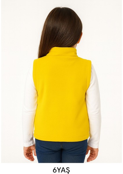 Kolsuz Fermuarlı Astarlı Çift Cepli Dik Yaka Çocuk Yelek indirimleri