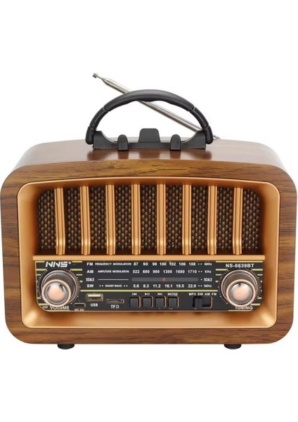 Bfs Taşınabilir USB Ile Şarj Olabilen Klasik Am /fm/sw Transistör Retro Tipi Klasik Radyo