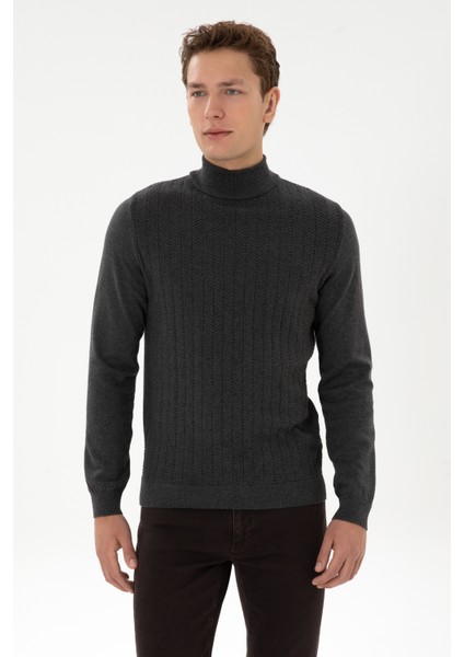 Erkek Antrasit Melanj Kazak /triko 50309140-VR081