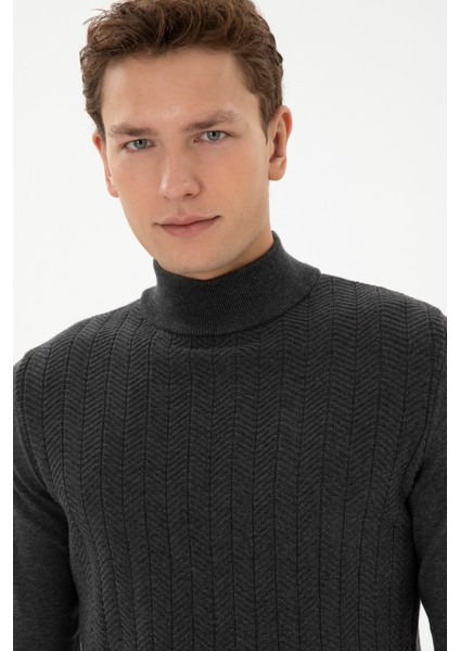 Erkek Antrasit Melanj Kazak /triko 50309140-VR081 fiyatları