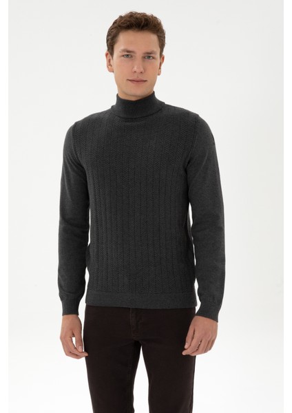 Erkek Antrasit Melanj Kazak /triko 50309140-VR081 modelleri