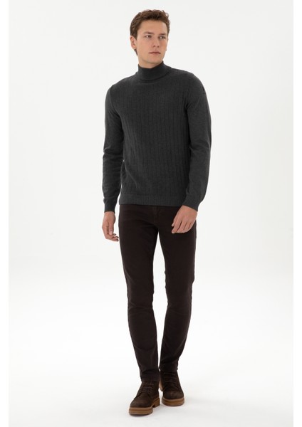 Erkek Antrasit Melanj Kazak /triko 50309140-VR081 fırsatları
