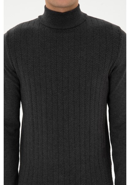 Erkek Antrasit Melanj Kazak /triko 50309140-VR081