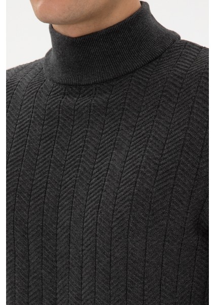 Erkek Antrasit Melanj Kazak /triko 50309140-VR081