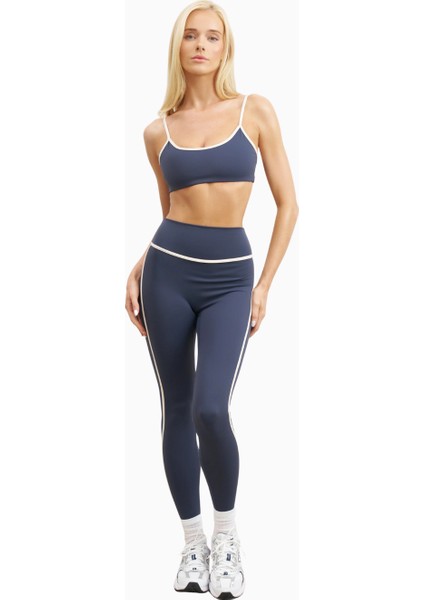 Base Contrast Trim Leggings Yüksek Bel Şekillendirici Kadın Tayt fırsatları