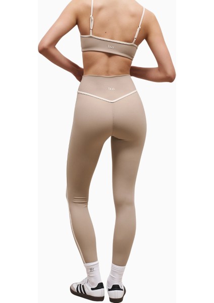 Base Contrast Trim Leggings Yüksek Bel Şekillendirici Kadın Tayt modelleri
