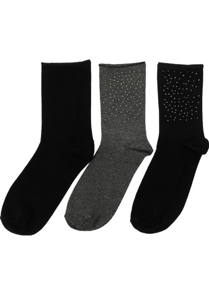 Antratas 3 Lu Skt-W 5pr Siyah Kadın Soket Çorap