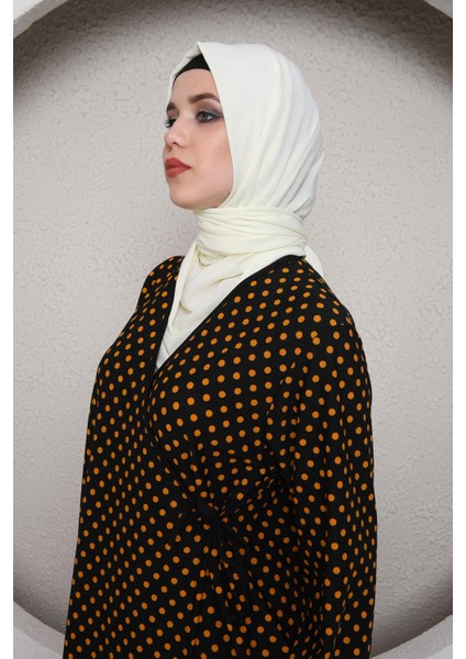 Kruvaze Yandan Bağlamalı Kadın Namaz Elbisesi Sabahlık Puantiye Desenli fiyatları