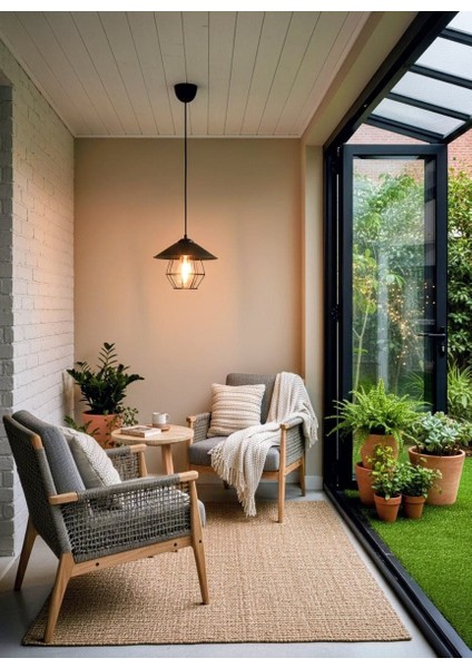 Merkür Siyah Kafesli Tekli Sarkıt