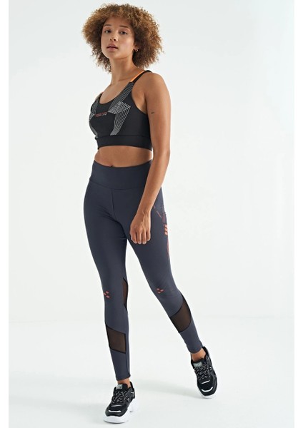 Siyah Baskılı Sırt Çapraz Detaylı Dalgıç Kumaş Dar Kalıp Kadın Büstiyer - 97273 modelleri