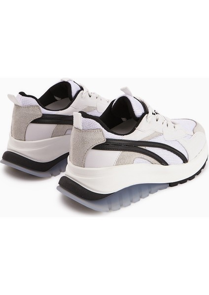 Jillian Beyaz Siyah Topuk Detaylı Spor Ayakkabı fırsatları